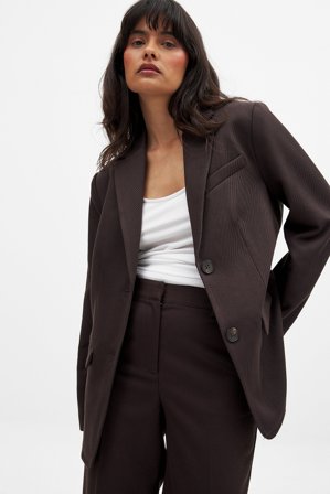 NA-KD Oversiize-Blazer aus Twill - Oversized Blazers - Braun - EU 40