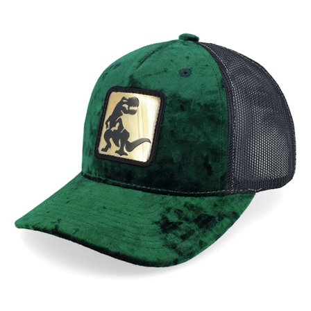 Calza Pennello - Verde trucker Cappellino - Kids Dino Gold Patch Velvet Green/Black A-Frame Trucker @ Hatstore