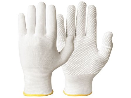 Granberg Textilhandske 0483 noppor vit 9 - Lyreco - Skyddsutrustning - Skyddshandskar - Textilhandskar
