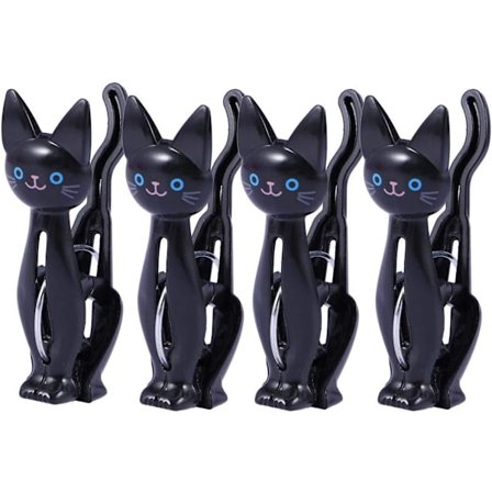 12 st Klädnypor Cartoon Cat Tvättklämmor Kreativa Klämmor Foto Påse Handduk Tvättklämmor Hushållsförslutningsklämmor