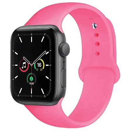 Original Silikonarmband för Apple Watch Band 44mm 38-40 42-46 41-45 46MM 49 mm Armband iwatch Serie 10 9 7 4 5 6 8 SE Ultra 2 3