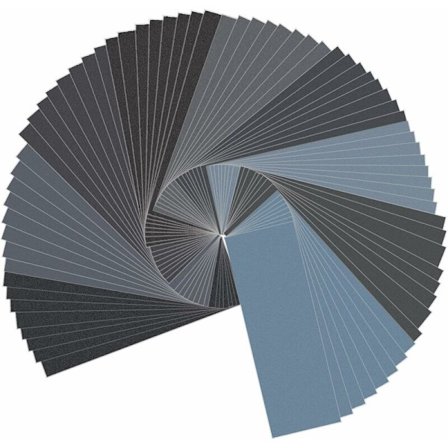 Vådt/Tørt Slibepapir 400-3000 Korn til Slibning, 72 Stykker, 23 x 9cm