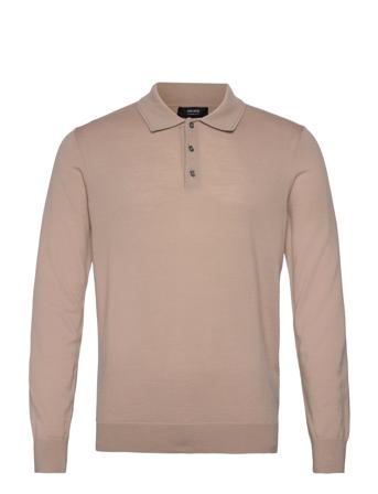 Trafford Designers Polos Long-sleeved Beige Reiss