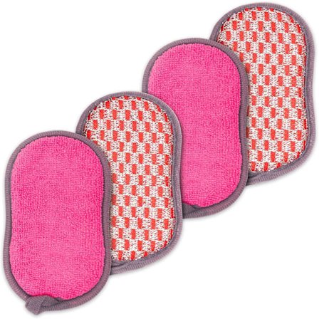 Pcs Tvättbar Svamp - Återanvändbar Disktrasa - Antibakteriell Mikrofibersvamp