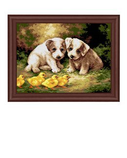 Kirjontapakkaus Kanavatyö Pienet ystävät