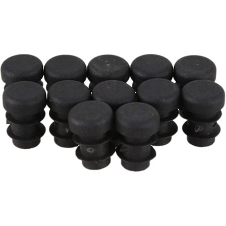 12 st svarta plastproppar för 12 mm rörände - Möbelkomponent