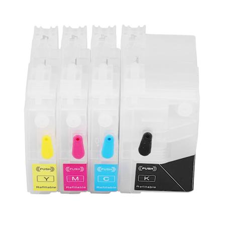 4 kpl mustetta Magenta Blue Yellow Black Sujuva Selke Tulostus Uudelleen T ytett v Patruuna Vaihtotuote Tulostimille LC3217
