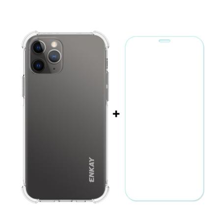 ENKAY TPU -kuori ja 0,26 mm näytönsuoja iPhone 12 Pro Maxille