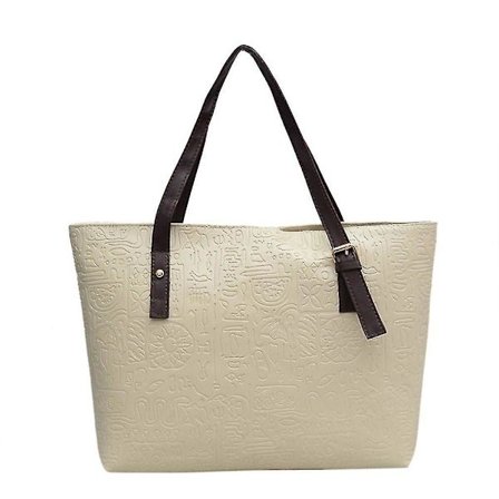 Dam Vintage Stor Plånboksväska Mode Handväska Axelremsväska