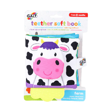 GALT Mjukbok med tuggdel - Bondgård Babyleksaker ONESIZE
