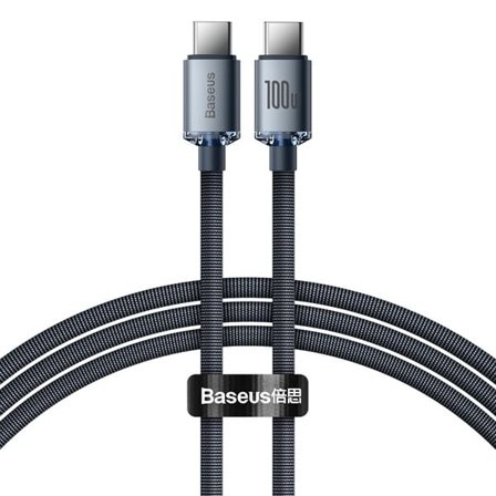Baseus CAJY000601 USB-C - USB-C PD-kabel 100W 5A 480Mb/s 1,2m - svart