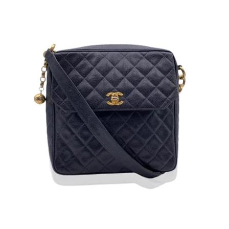 Chanel Vintage, Pre-owned Leather crossbody-bags Zwart, Dames, Maat:ONE Size