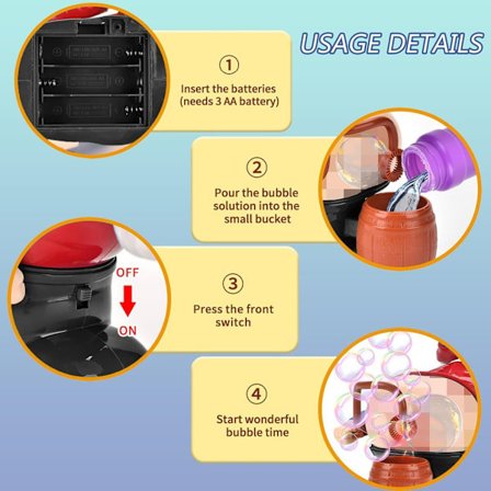 Joulupukki puhaltaa saippuakuplia 500