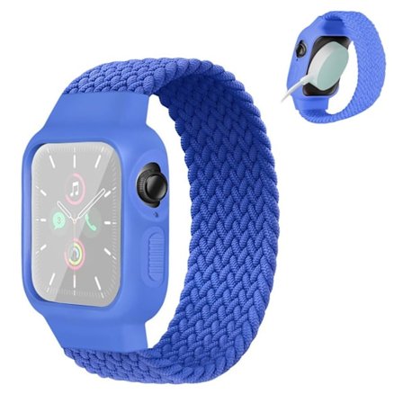 Apple Watch Series 6 / 5 44mm simple nylon watch band - Blue / Size: 150mm