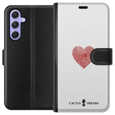 Kompatibel Tegnebogsetui til Samsung Samsung Galaxy A54 Cactus and Friends - Fingerprint Love