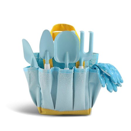 Barnens trädgårdsredskap set roliga barn trädgård leksaker kit pedagogiska trädgårdsredskap inkluderar spade kratta vattenkanna förvaringsväska