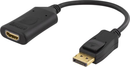 Deltaco DP-HDMI32 - adapterkabel - DisplayPort / HDMI - 10 cm