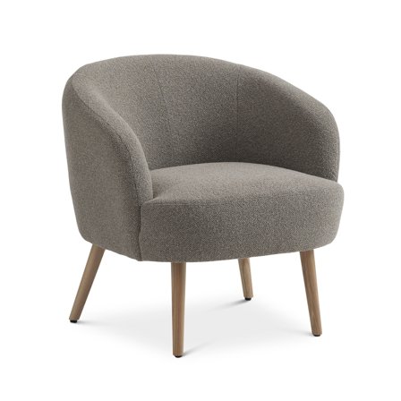 Conrad lænestol, lyse træben - Mørk beige - 75x76x77 - Lænestol