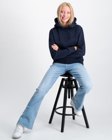 GANT TONAL SHIELD HOODIE Bleu Sweats à capuche Fille - Kids Brand Store