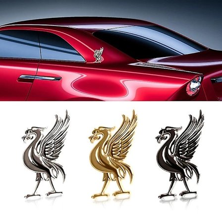 Kreativ fuglebil klistermærke emblem Liverpool Fc liga fodboldklub hold logo Liverbird symbol badge klæbende bil klistermærke (FMY)