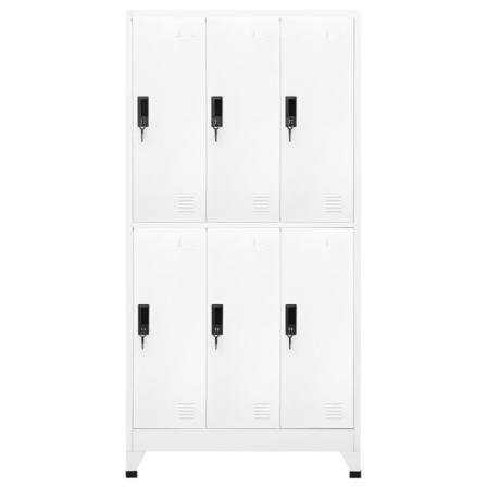 vidaXL Förvaringsskåp vit 90x45x180 cm stål Vit