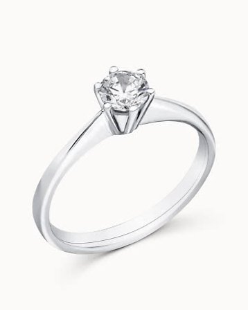 Diamantring Astrid 950 Platina Naturlig Diamant 0.30 Carat - Forlovelsesringer & Gifteringer hos Vanbruun