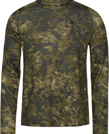 Seeland Men ́s Active Camo L/S T-Shirt Men base layer tops Green M