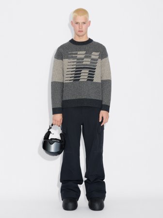 Holzweiler Ski Logo Crew - Dk. Grey Mix - Men's - XS