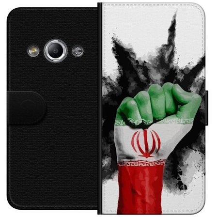 Yhteensopiva Lompakkokotelo Samsung Galaxy Xcover 3 Iranilainen vapaus symboli nyrkki puristettuna värikkäässä ilmaisussa