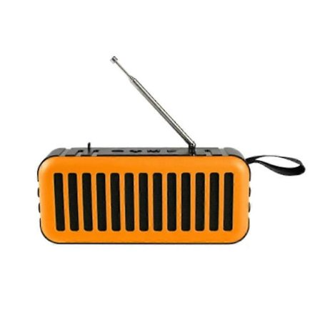 Solcellsdriven Radio Portabel Bluetooth Högtalare Utomhus Ficklampa Stödjer Kort/u Disk/fm Orange
