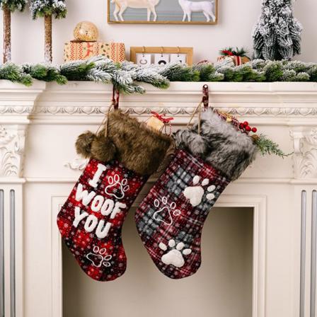 Julstrumpor Navidad Gnomes Sock Present Barn Godispåse