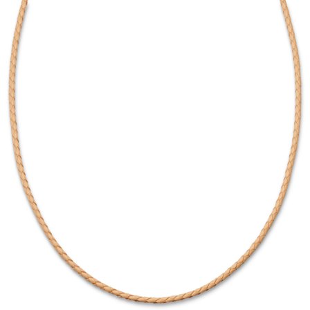 Tenvis | 3 mm Zandkleurige Leren Ketting voor mannen - Leren kettingen
