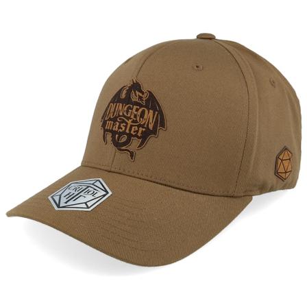 Critiql Hit - Hnědý flexfit Kšiltovka - Dungeon Master Dragon Silhouette Wooly Combed Coyote Brown Flexfit @ Hatstore