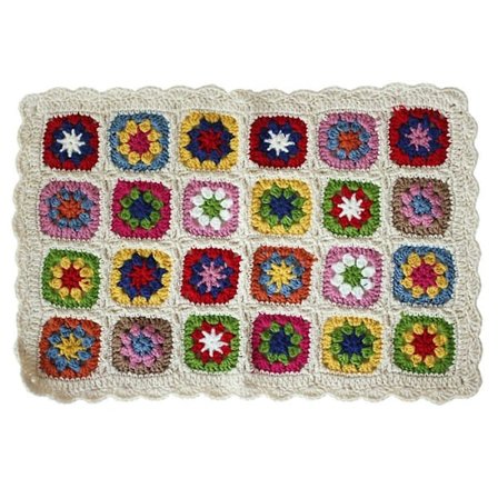 Käsintehty Virkattu Virkkuulanka Matto Mummon Daisy Maalaistyylinen Koristeellinen Pöytäliina Kodin Sisustustarvikkeet