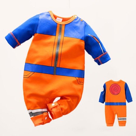 Mub- Tilpasset cosplay-klær for barn 0-1 år gammel baby heldress japansk anime cosplay babyklær personlighet romper-kostyme