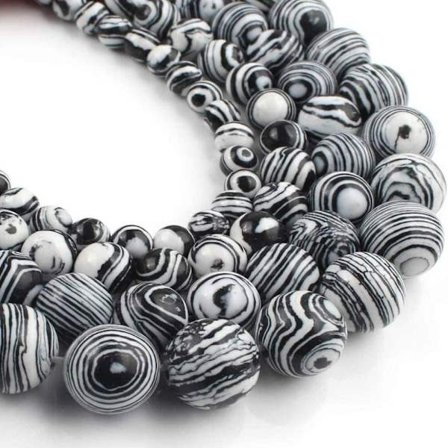 Striped Stone Malachite Beads Synthesis Color