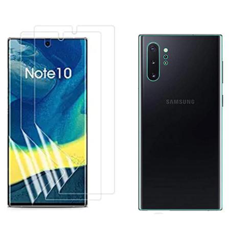 Note10+ Skärmskydd Fram- & Baksida 9h Nano-soft Hd-clear Transparent/genomskinlig