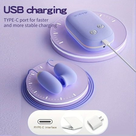 Vibrator - 2 i 1 dobbel vibrator 12 sugemoduser og 12 vibrasjonsmoduser Sexleketøy for kvinner Kraftig og stille vibrerende egg