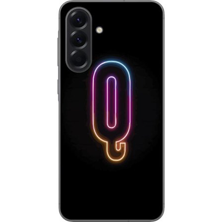 Kompatibelt Mobildeksel til Samsung Samsung Galaxy A56 Minimalistisk neonbokstav Q i skinnende farger mot mørk bakgrunn