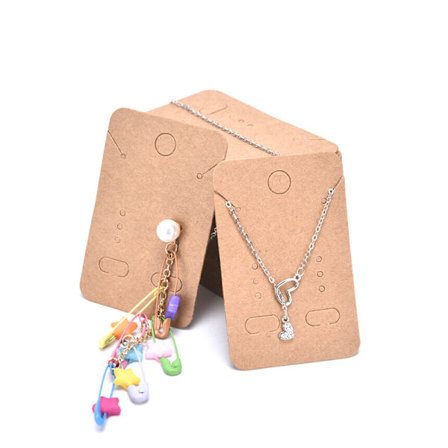 100 stk Ørepynt Halskjede Holder Display Kort Smykker Display