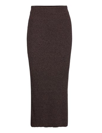Selma Autumn Skirt Knelangt Skjørt Brun Blanche