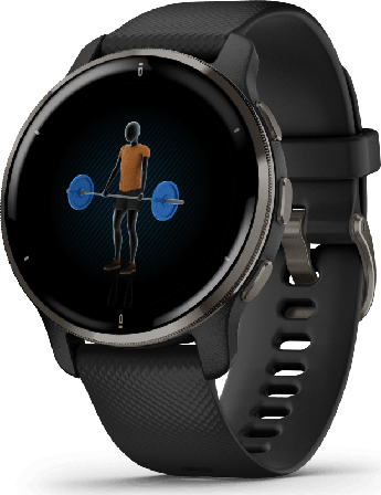 Garmin Venu 2 Plus fitness watches Black OneSize