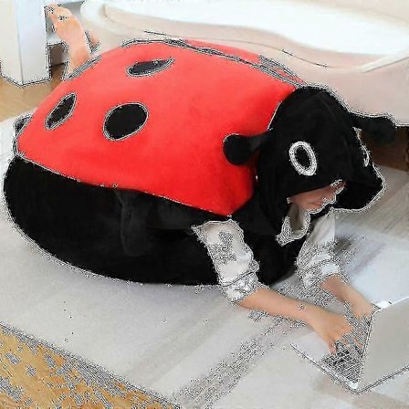 100cm Puettava Hyönteinen Pehmolelu Lepatriinu Täytetty Tyyny Hauska Juhla Cosplay Nukke Täytetty Pehmeä Pehmotyyny Lasten Lahjat-lingling}