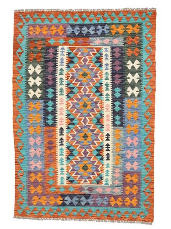 Kilim Afghan Old Style Rug Oriental Black/Dark Grey (Wool, )