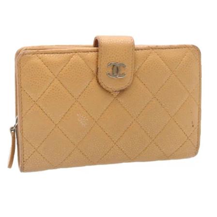 Chanel Vintage, Pre-owned Leather wallets Bruin, Dames, Maat:ONE Size,leer