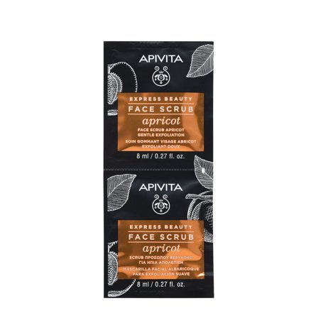 APIVITA Express Beauty - Viso Scrub Viso Esfoliante Delicato 2x8ml - Esfoliante viso