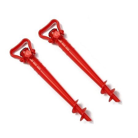 2 stk. Parasolholder, Jordærme, Strandjordspyd, til Universal Parasol