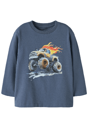 Name It NMMDISA LS NREG TOP Hoodies & sweatshirts Herr Blå 104