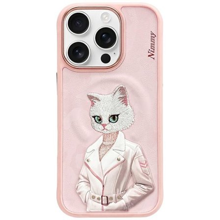 Nimmy Magnetic fashion cute pet MagSafe-etui til iPhone 16 Pro - pink