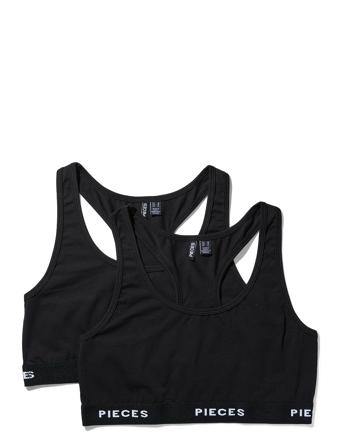 Pclogo Lady Top 2 Pack Noos Bc Black Pieces